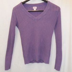 Mossimo Purple RIbbed Sweater Sz Large